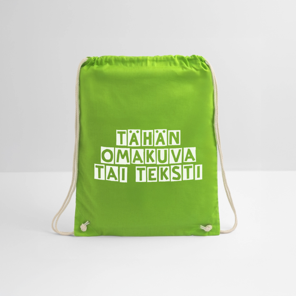 Jumppakassi omalla kuvalla - neonvihreä