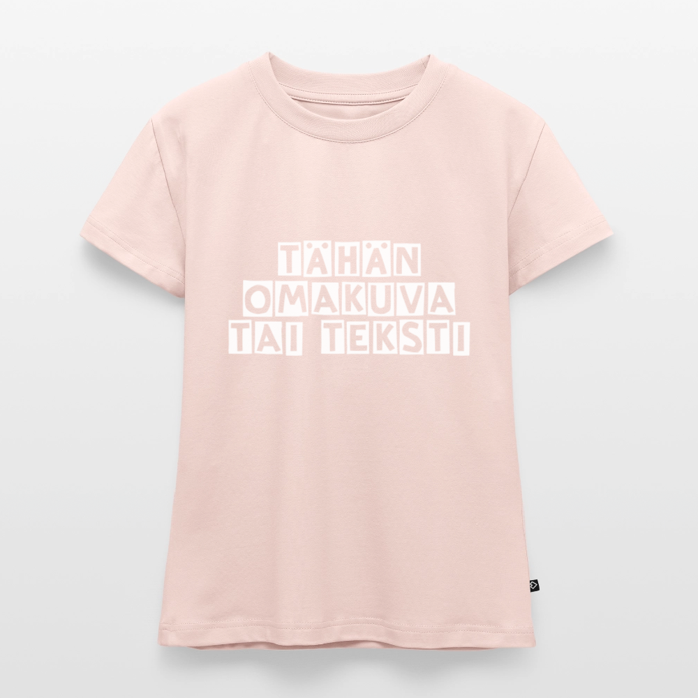 Naisten Baby Tee omalla kuvalla - vaaleanpunainen