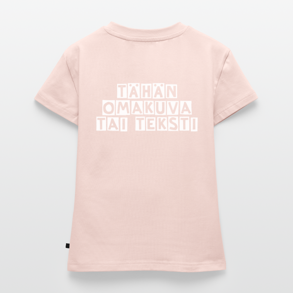 Naisten Baby Tee omalla kuvalla - vaaleanpunainen