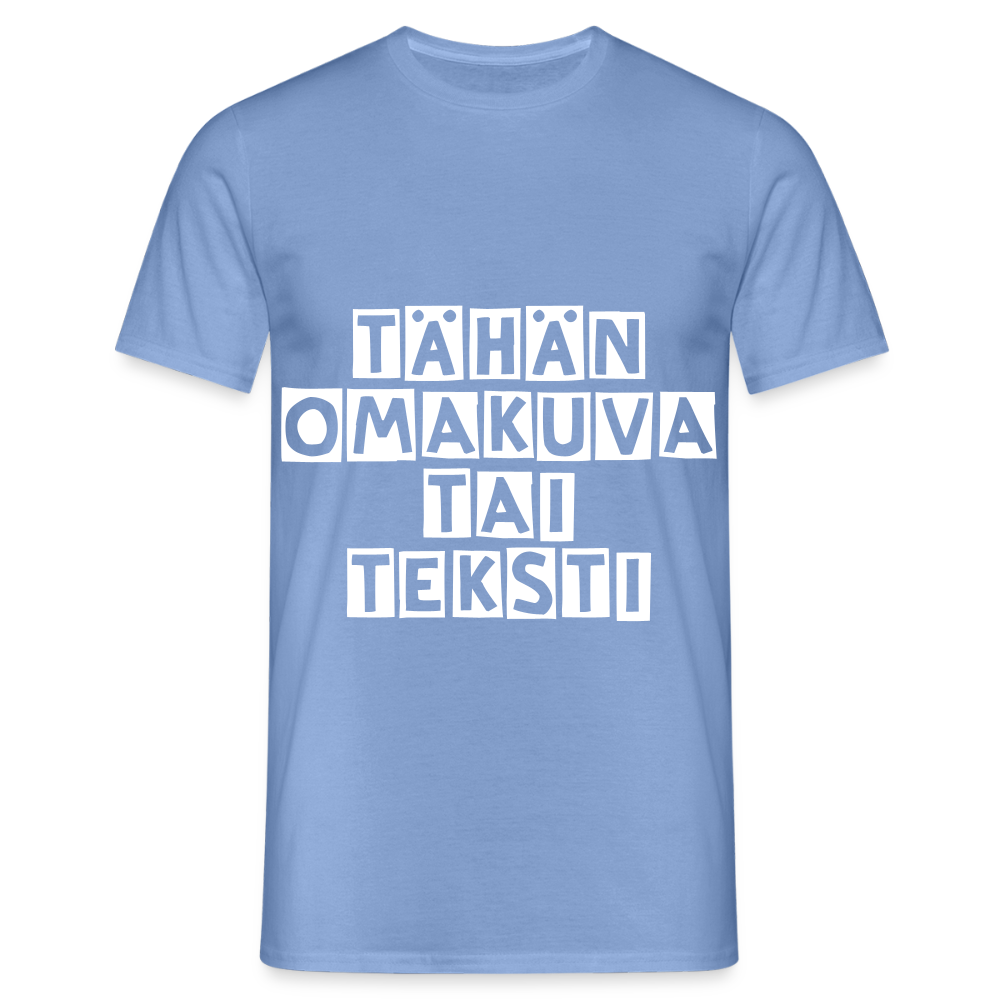 Miesten t-paita omalla kuvalla - carolina blue