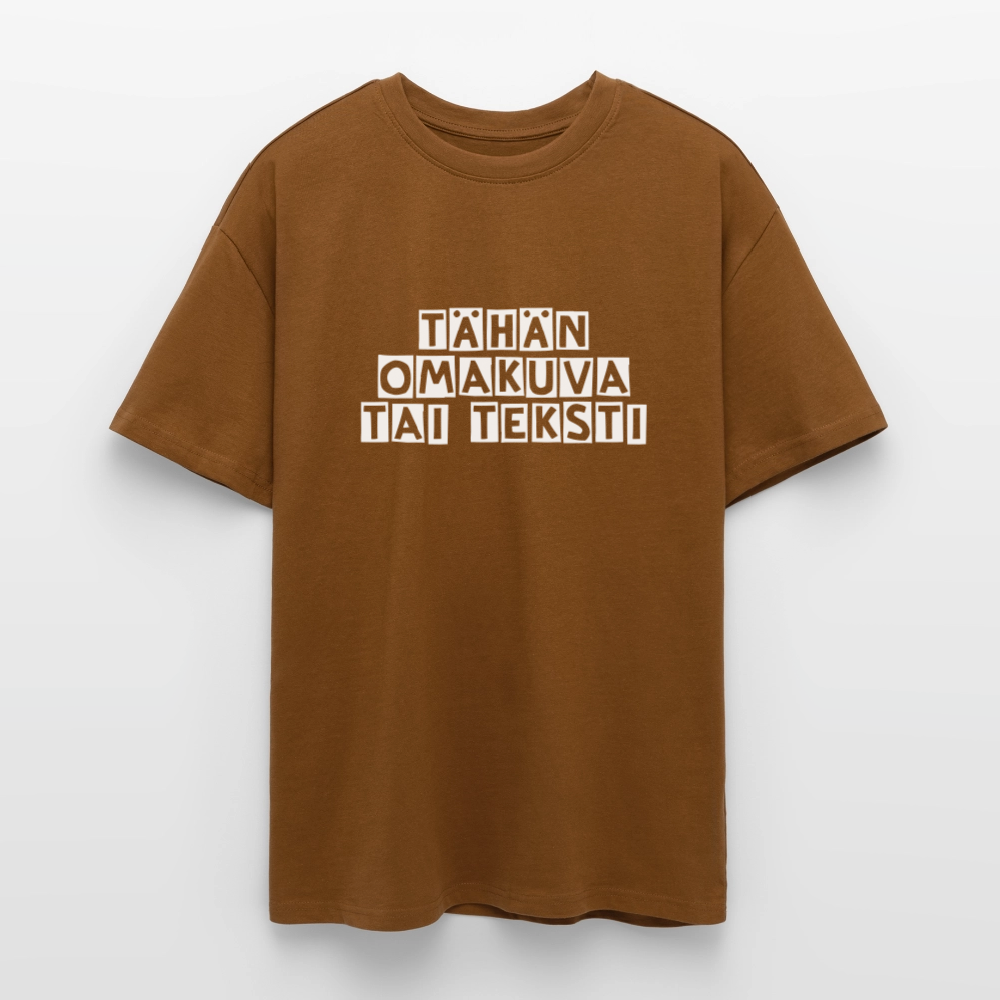 Paksu Oversized T-paita omalla kuvalla - toffee