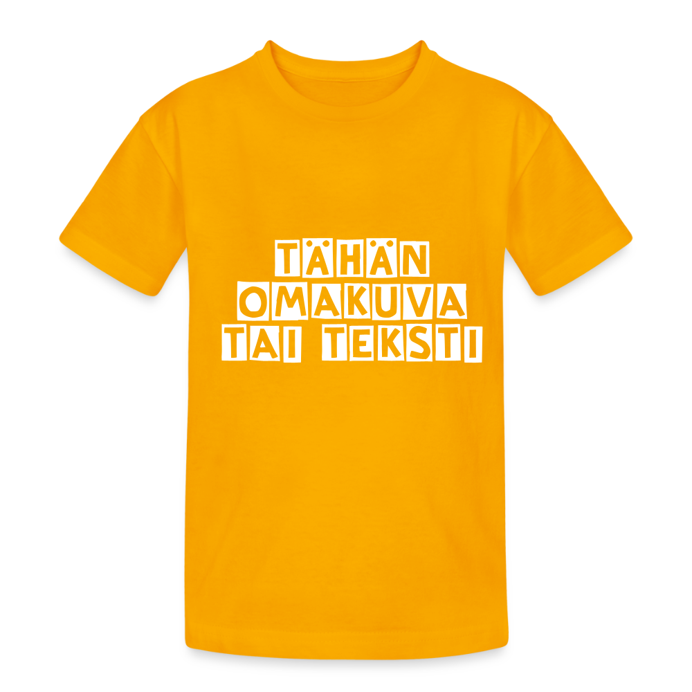 Nuorten Heavy Cotton t-paita omalla kuvalla - aurinko