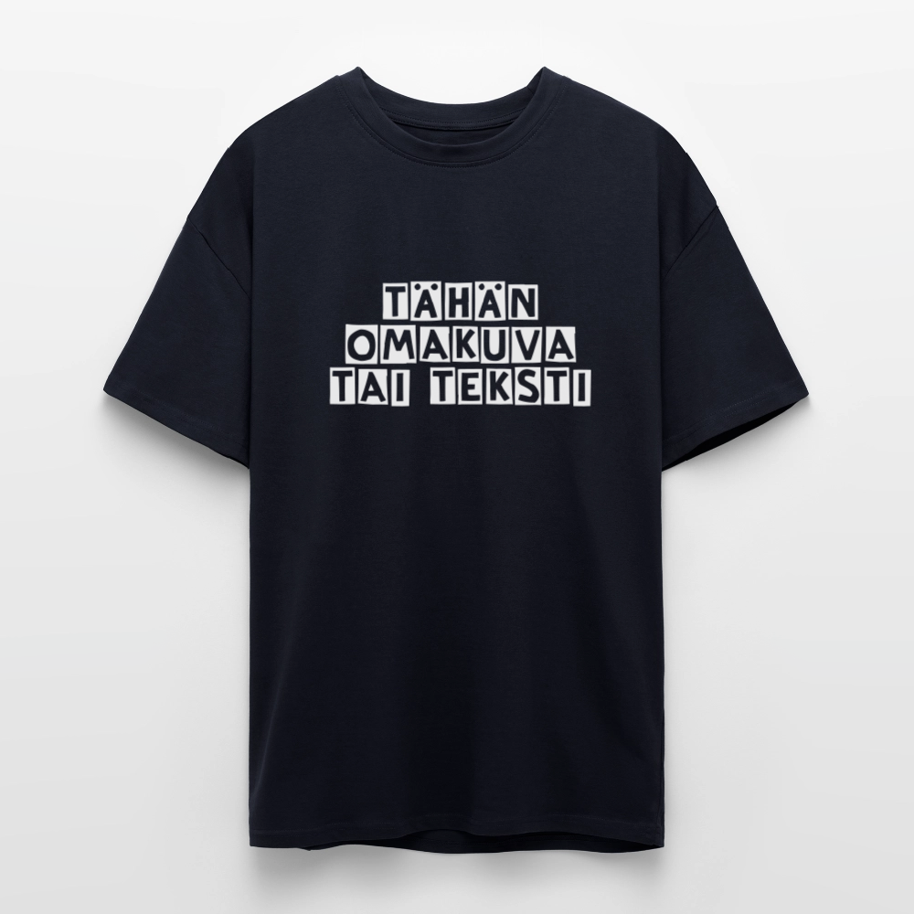 Paksu Oversized T-paita omalla kuvalla - laivastonsininen