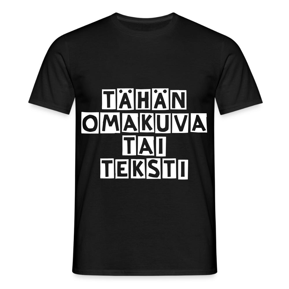 Miesten t-paita omalla kuvalla - musta