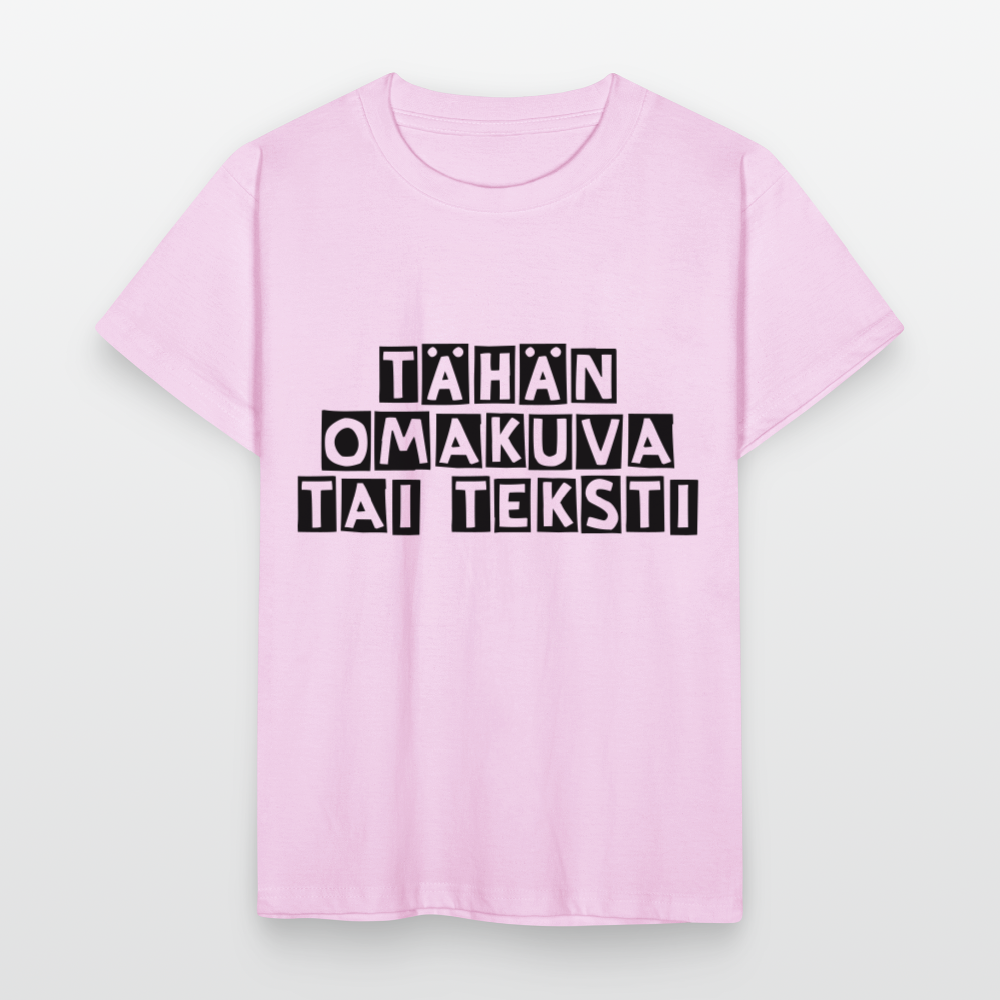 Lasten t-paita omalla kuvalla - vaalea pinkki