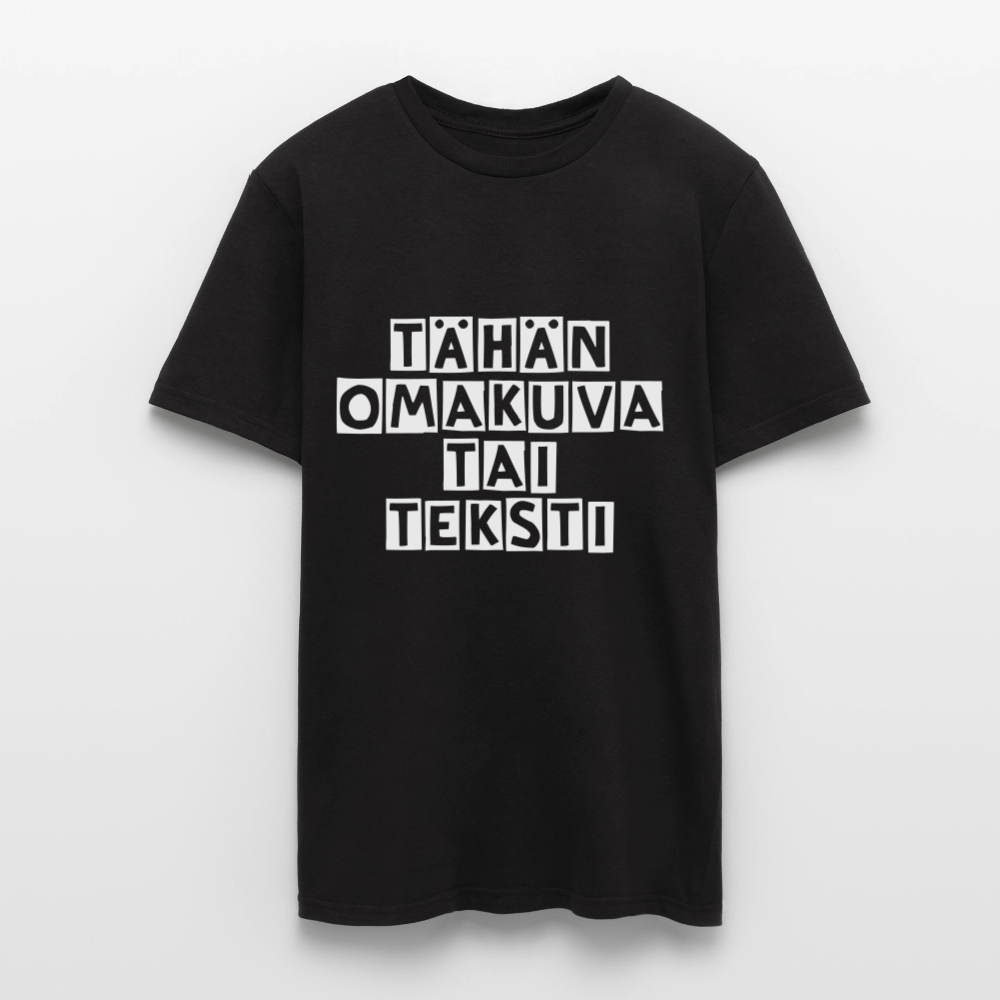 Miesten t-paita omalla kuvalla - musta