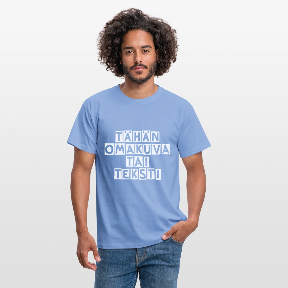 Miesten t-paita omalla kuvalla - carolina blue