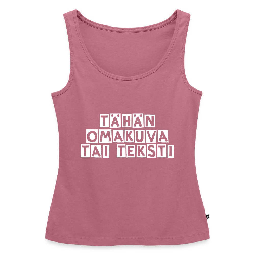 Naisten premium hihaton toppi omalla kuvalla - malva